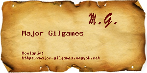 Major Gilgames névjegykártya